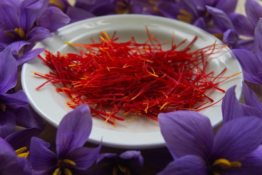 saffron, beautiful flowers, spice